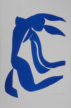 Blue Nude II (small model) - Signed Lithograph