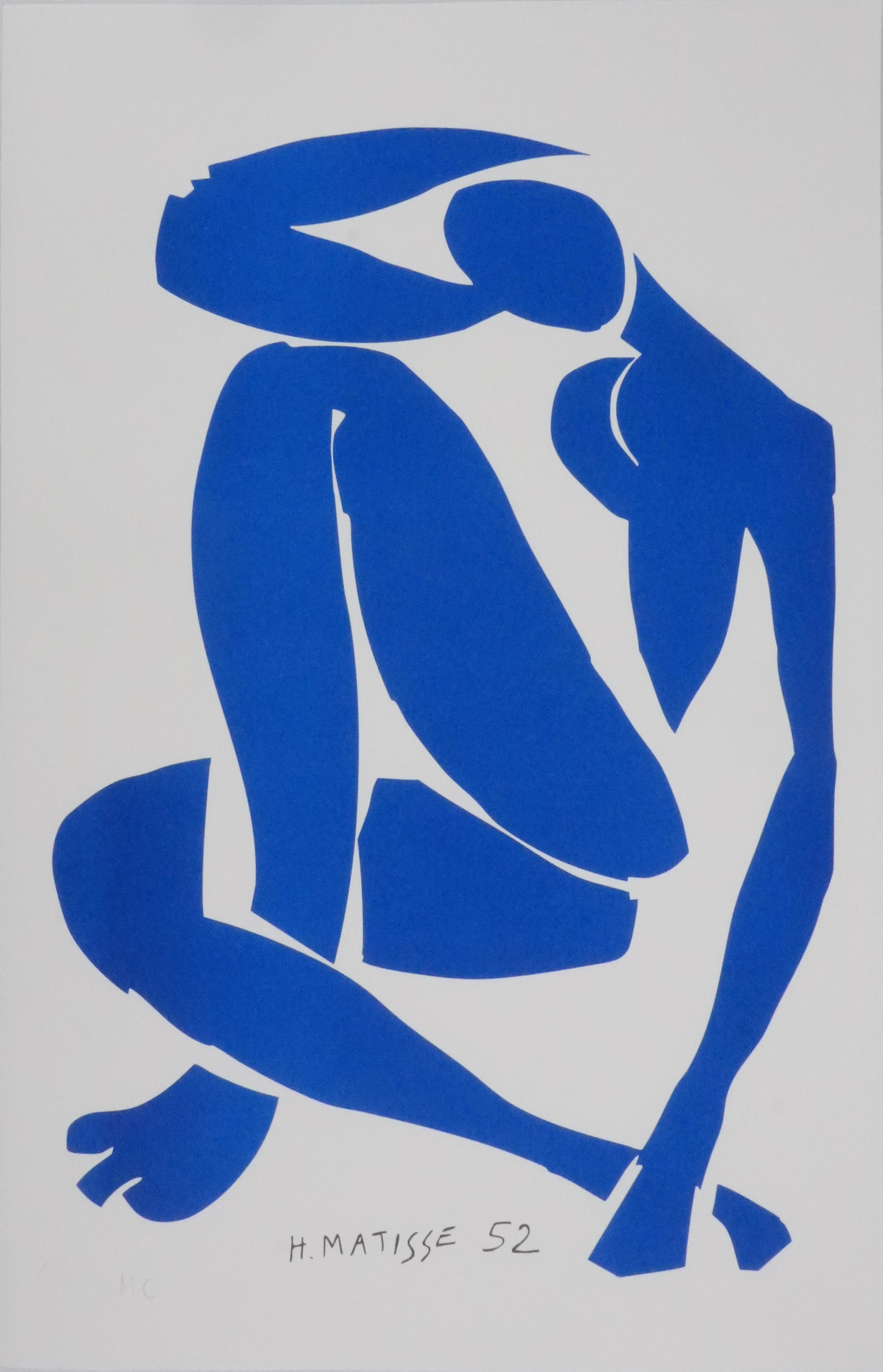 Blue Nude IV (small model) - Signed Lithograph