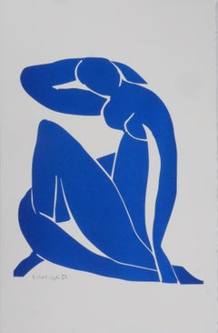 Blue Nude V (small model) - Signed Lithograph