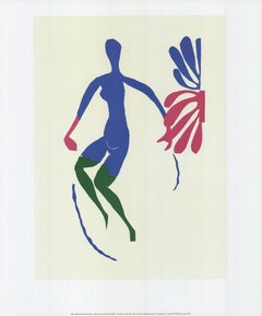 Blauer Akt mit grünen Strümpfen Offsetdruck, Impressionist, 2000-2009