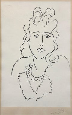 "Buste de Femme" 1942-43 by Henri Matisse Signed Lithograph /25 French Modernist