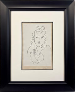 "Buste de Femme" 1942-43 by Henri Matisse Signed Lithograph /25 French Modernist