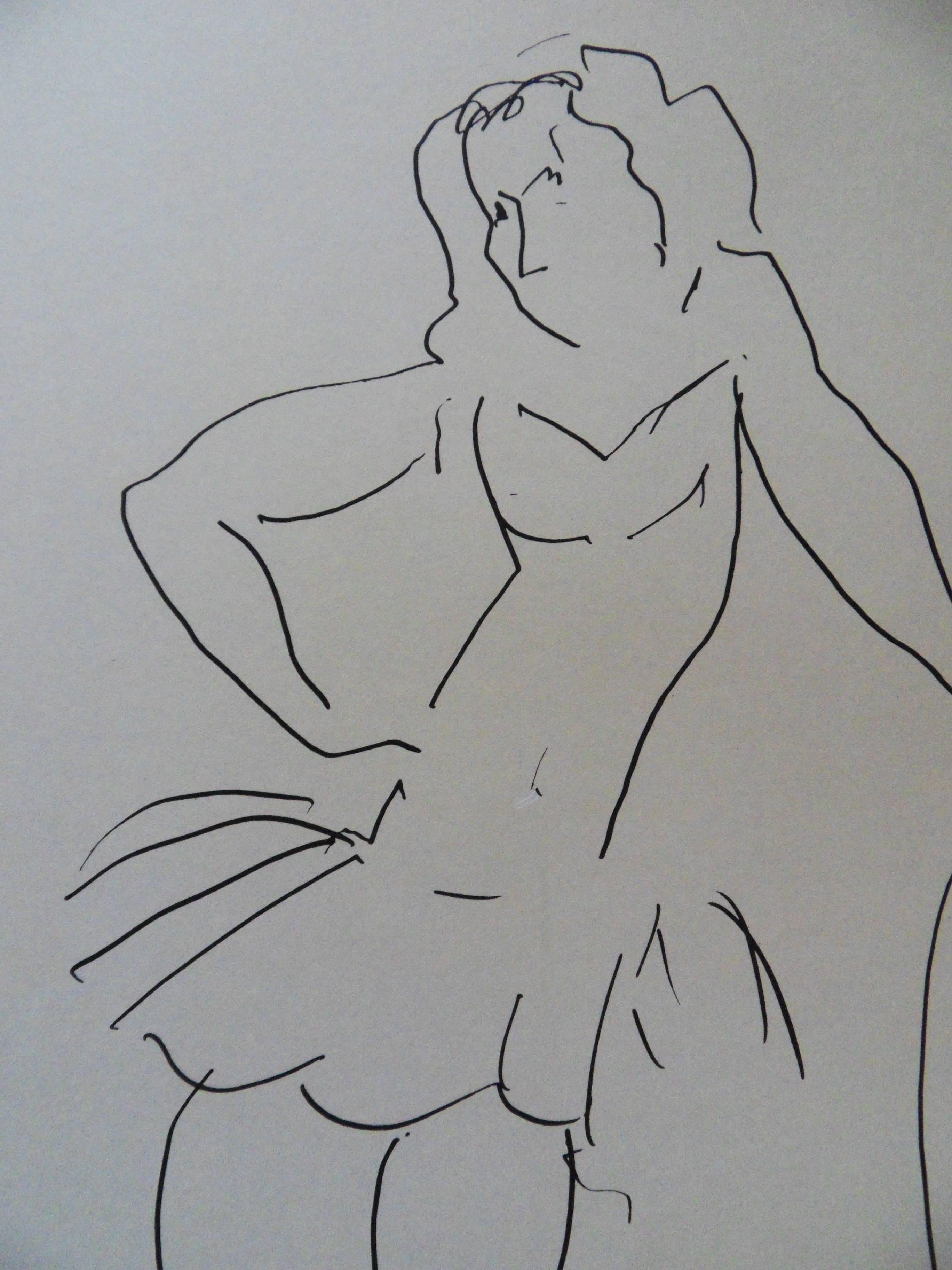 Henri MATISSE (nach)
Christiane - Tänzerin, 1980

Lithographie gedruckt in den Studios MOURLOT
Gedruckte Unterschrift auf der Platte
75 x 50 cm (29 x 20