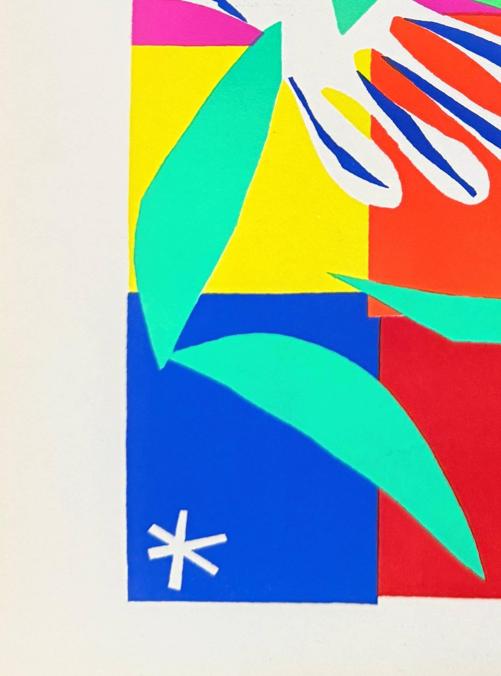 Henri Matisse (1869-1954) - Danza creola

Litografia del 1958.

Dimensioni dell'opera: 35,5 x 26 cm.

Editore: Tériade, Parigi.

Prima edizione originale.

L'opera è in condizioni eccellenti.

--

Contesto storico e artistico:
- Henri Matisse, uno