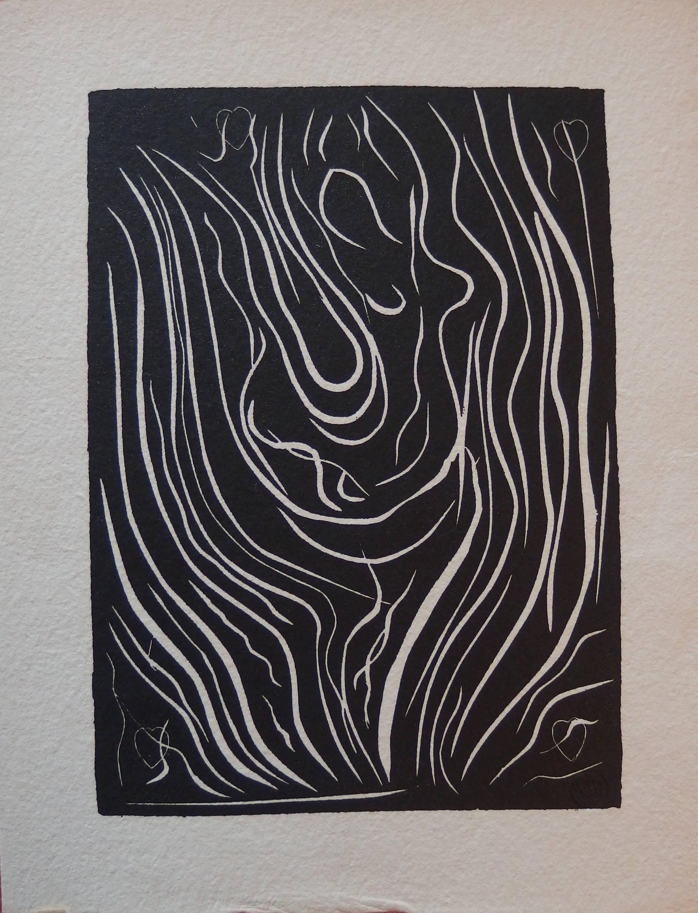 Dancer - Original linocut - Signed with the artist blind stamp - 1943 - Realist Print by Henri Matisse