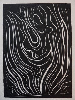 Dancer - Original linocut - Signed with the artist blind stamp - 1943