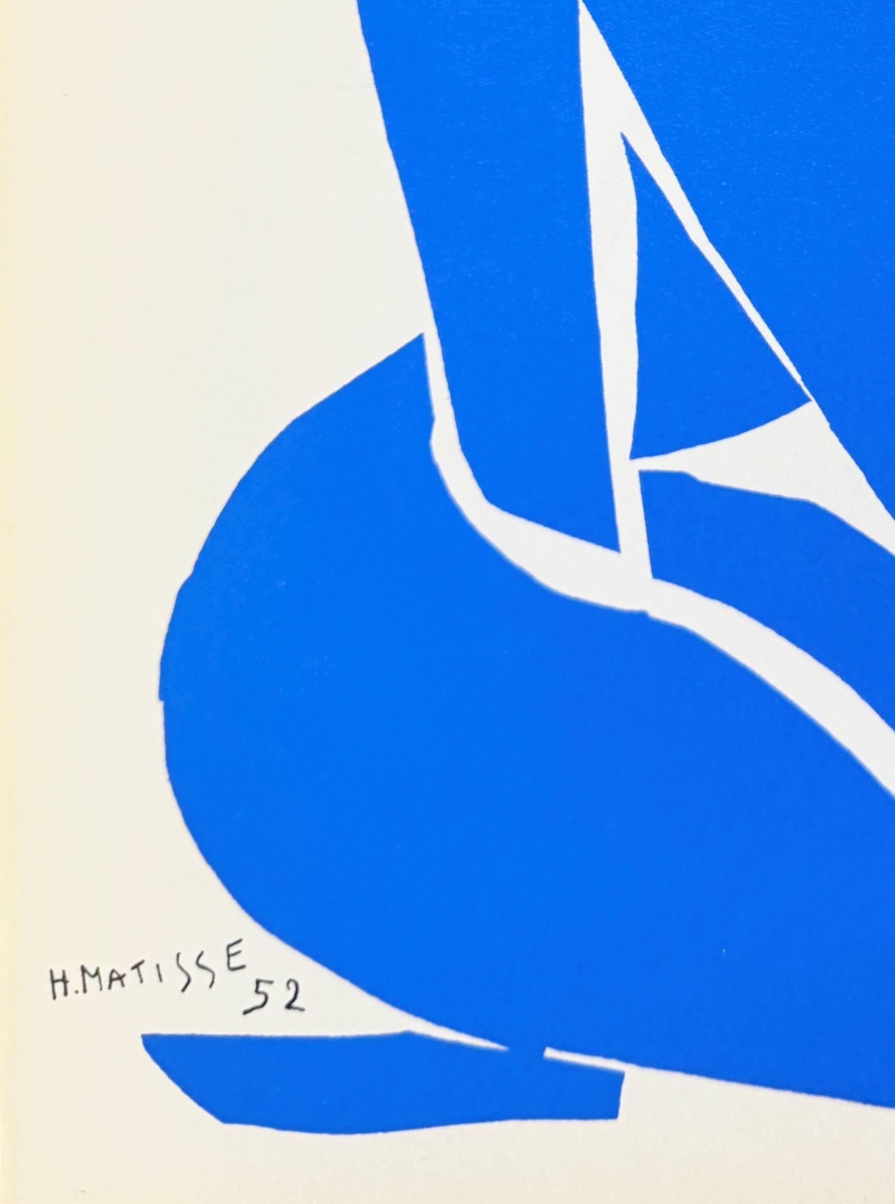 Femme Bleue - Print Bianco di Henri Matisse