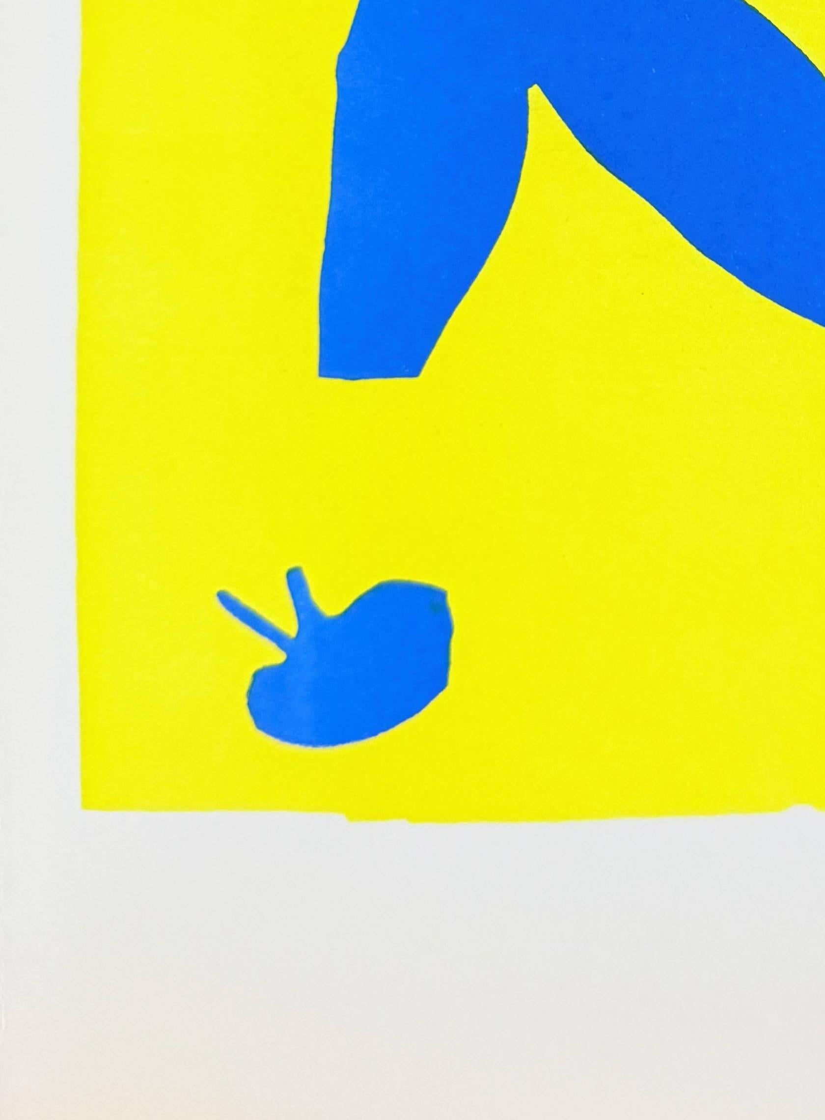 Femme Bleue - Yellow Print by Henri Matisse