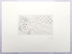 Figure Allongée devant un Carrelage (Figure Lying in front of a Tiled Floor)