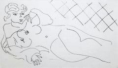 Figure Allongée devant un Carrelage (Figure Lying in front of a Tiled Floor)