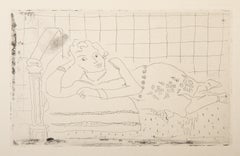 Figure Allongee sur un lit d'acajou, Etching by Henri Matisse