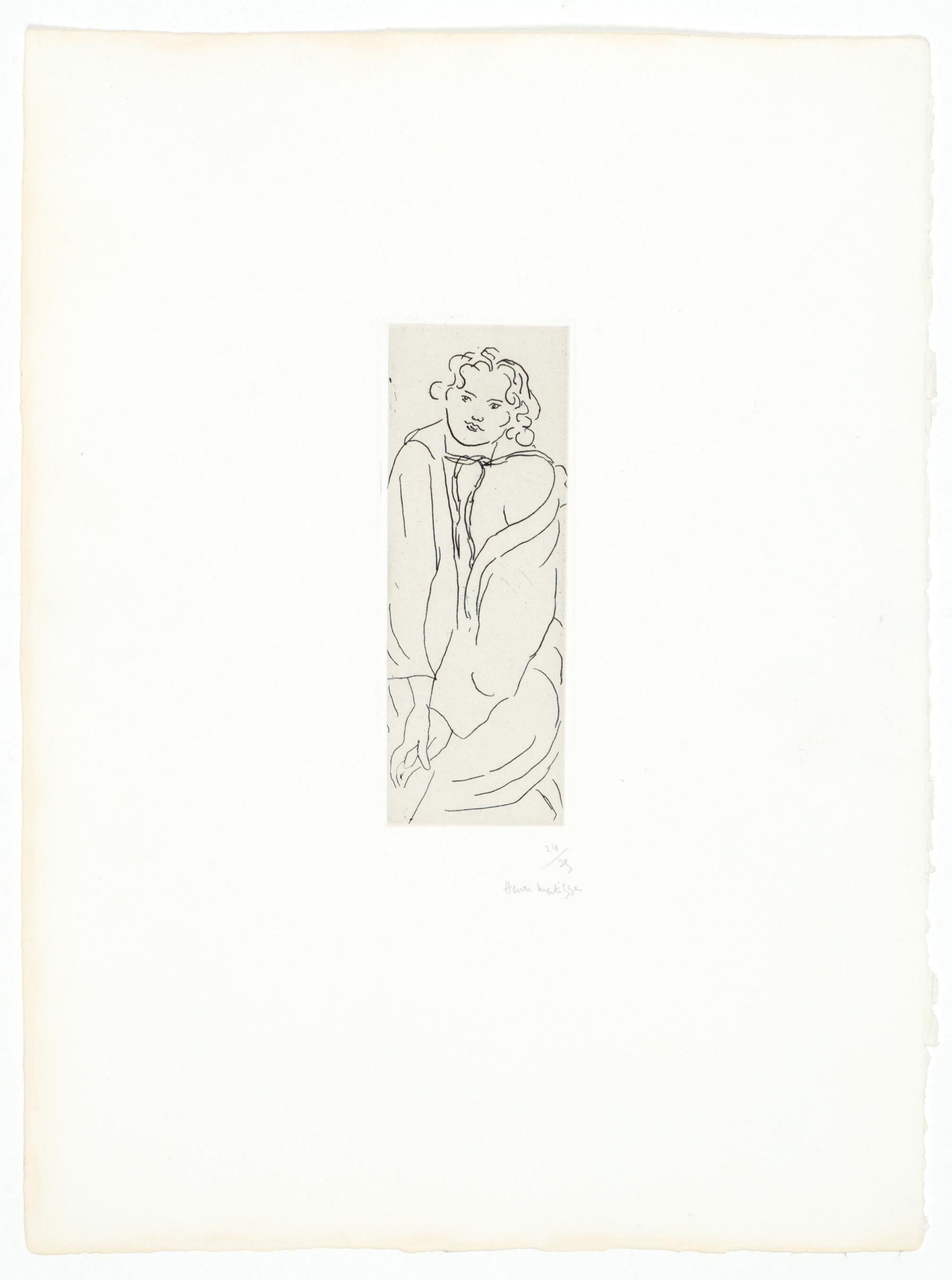 Henri Matisse Nude Print – Die königliche Figur im Peignoir-Stil