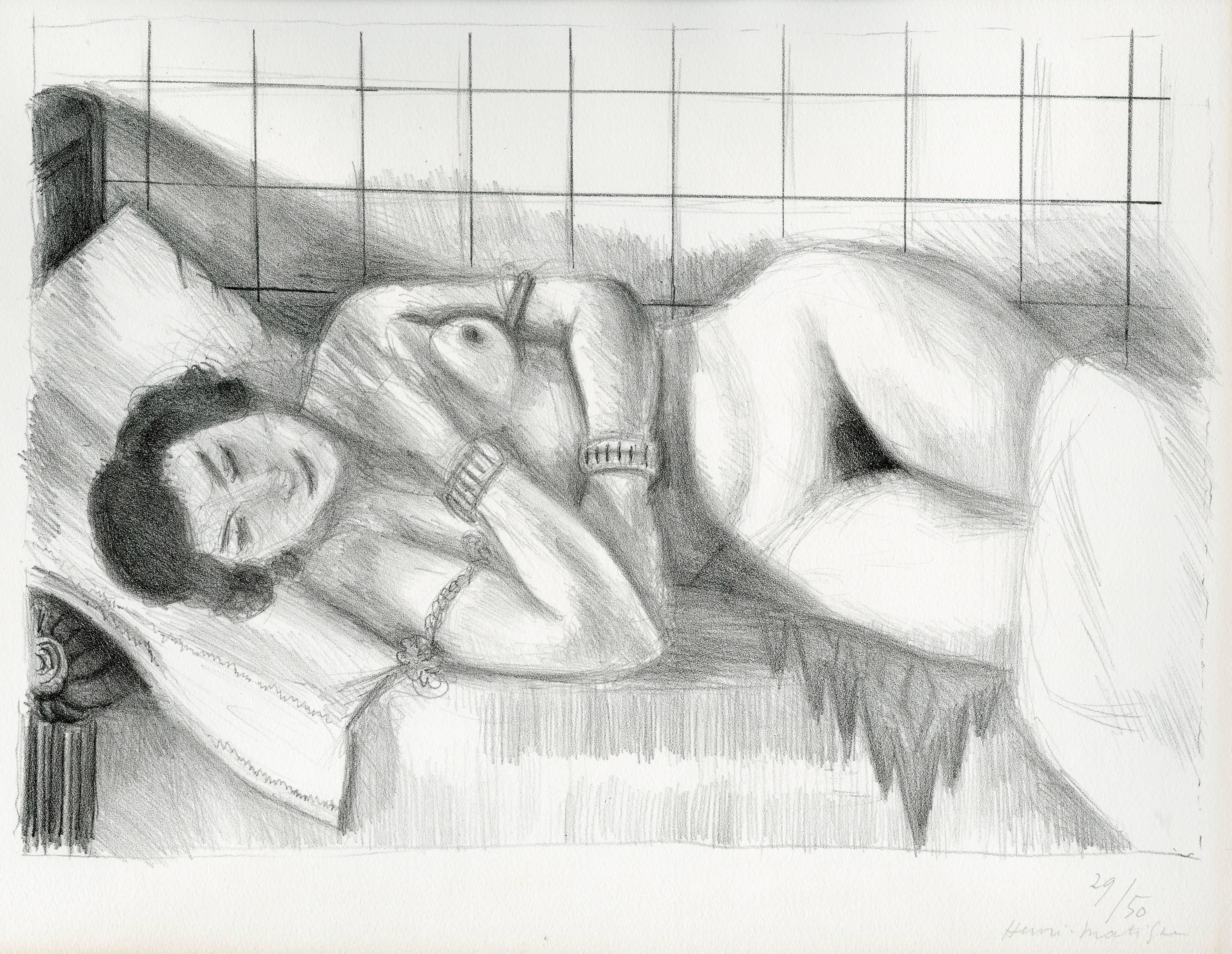 Henri Matisse Nude Print - Figure Endormie, chale sur les jambes