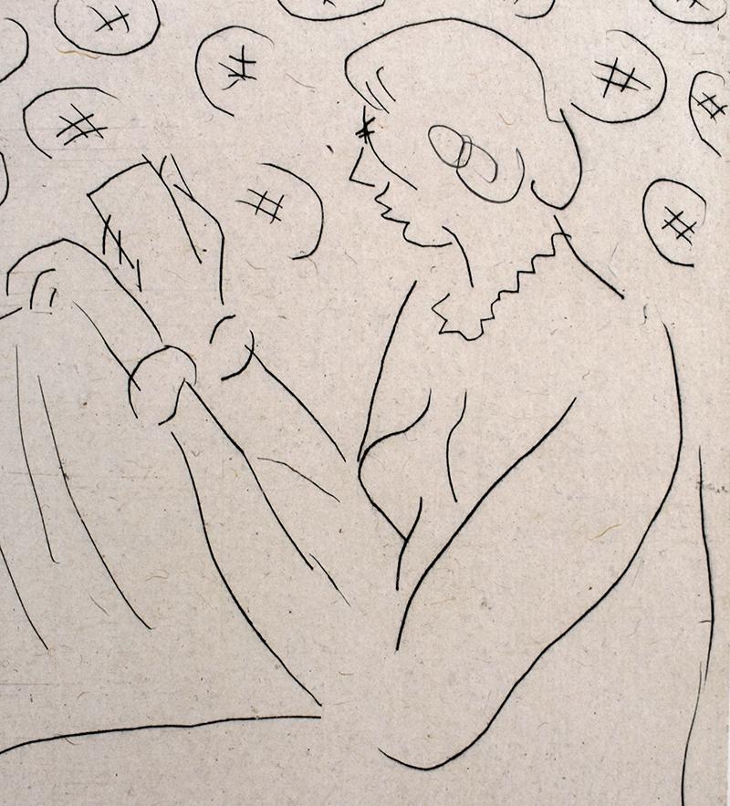 Figure Reading - Etching - Fauvism - French Art - Fauvist Print by Henri Matisse