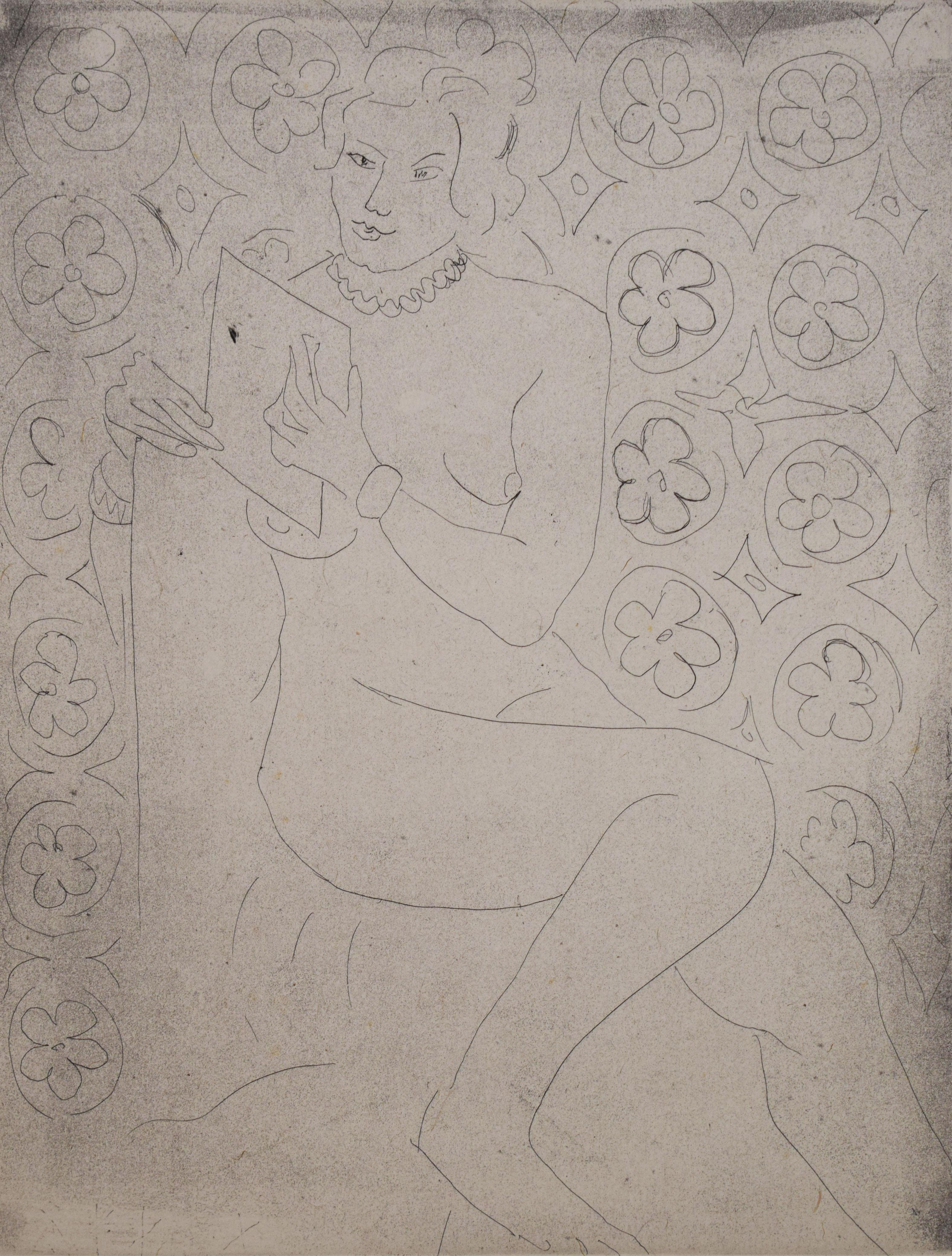Figure Reading, in front of Moucharaby - Edition of 15 Orientalism Reading