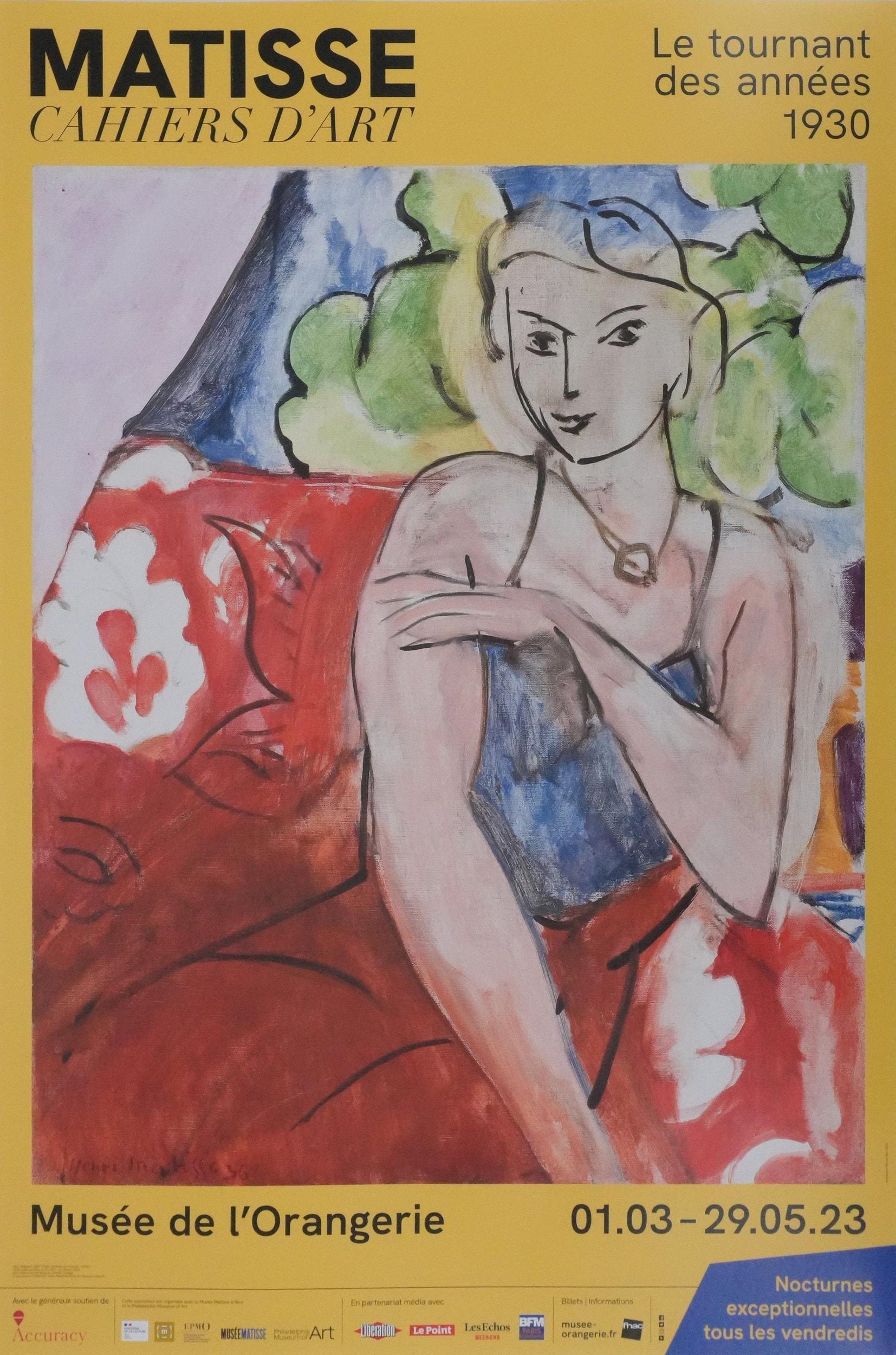 Henri Matisse Abstract Print – „Flirty Young Woman“ (Cahiers d'art) – Originalplakat