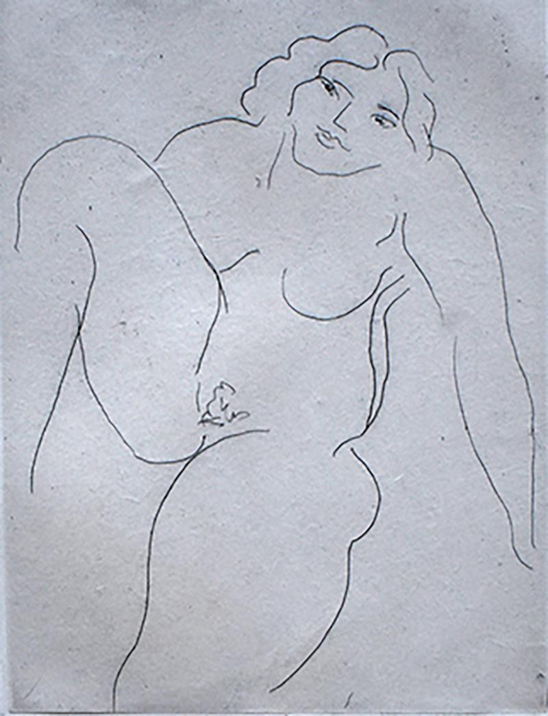 Henri Matisse Nude Print –  Vorderseite Nude, rechtes Bein gefaltet  Nu de face, jambe droite-Rückseite, 1929