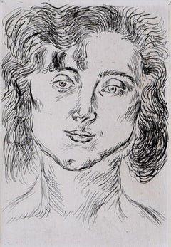 Vintage Frontispiece, from: Fifty Drawings - French Impressionism Portrait