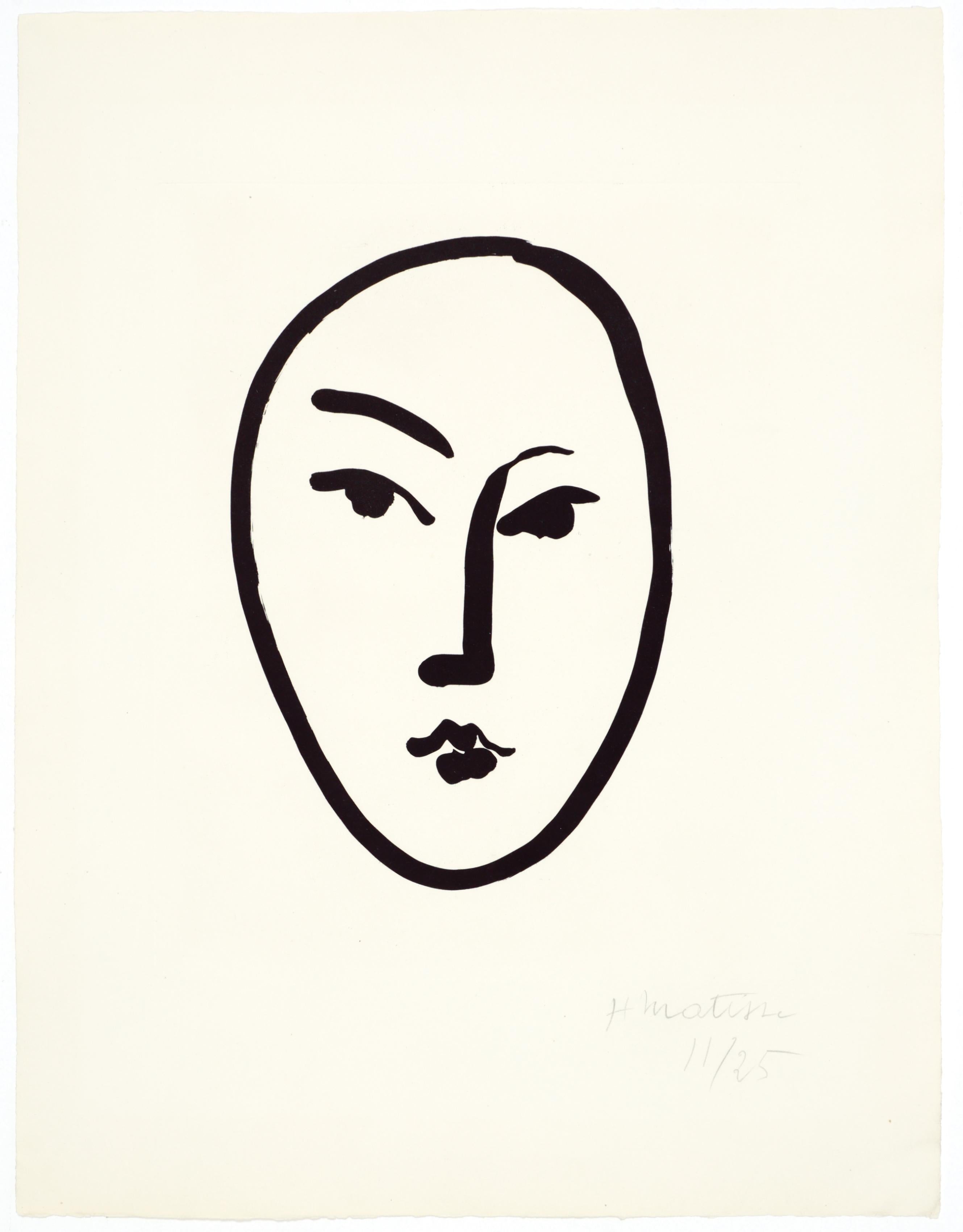 Portrait Print Henri Matisse - Grand masque