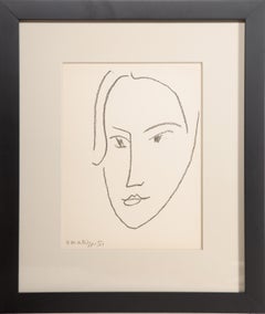 Kopf einer Frau, Lithographie von Henri Matisse