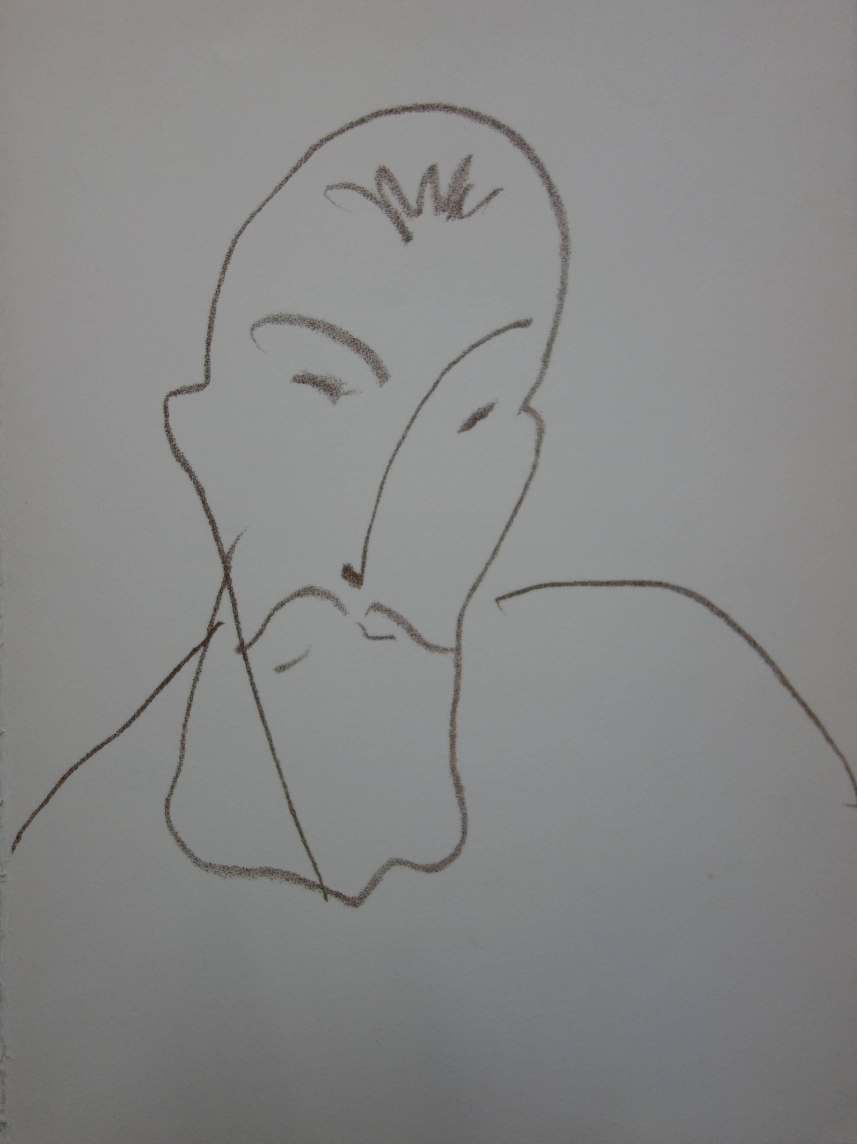 Henri Matisse - Portrait of man - lithograph - 1972 1