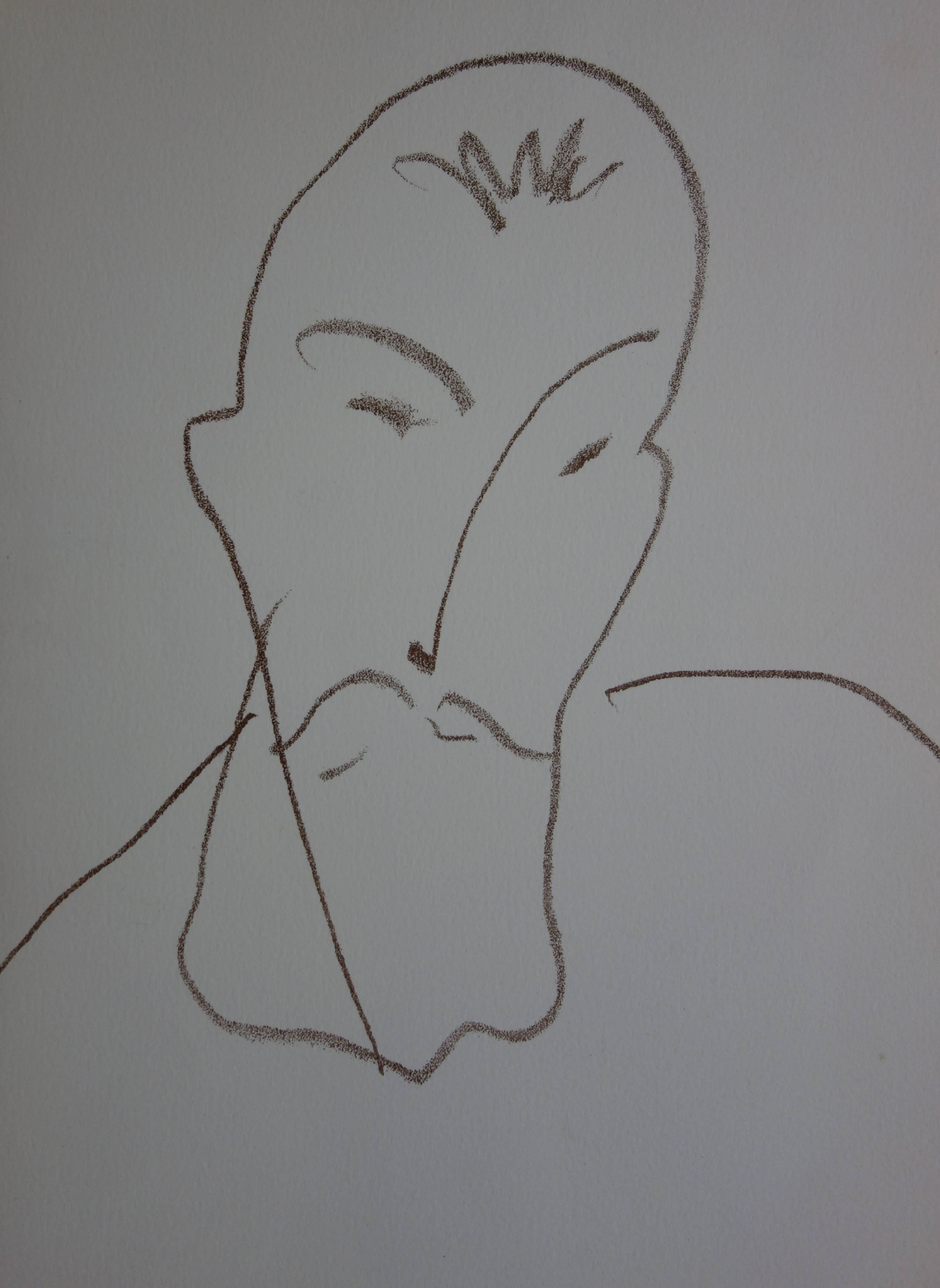 Henri Matisse - Portrait of man - lithograph - 1972 2