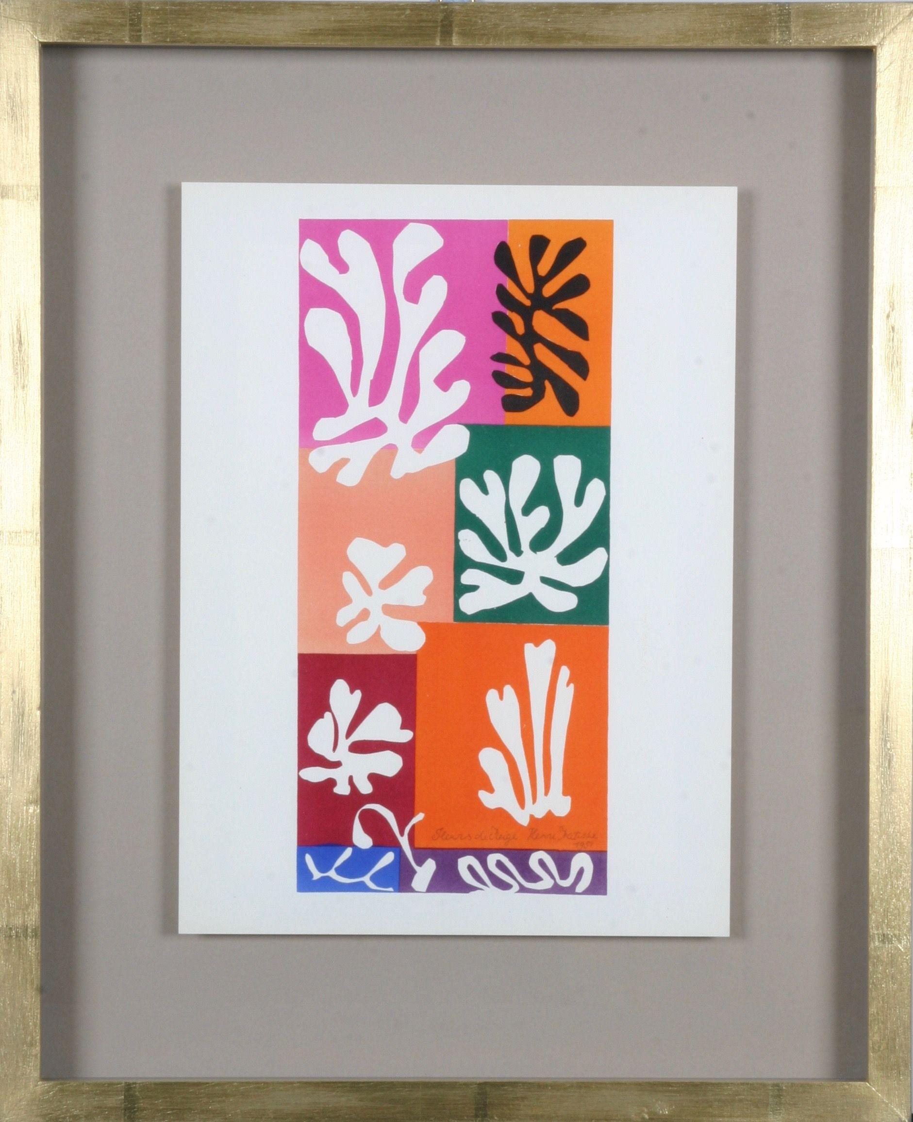 Henri Matisse - Henri Matisse: Colour Lithographs after the Cut-Outs,  Framed Print, 1958 For Sale at 1stDibs