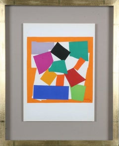 Henri Matisse : Lithographies en couleur d'après les découpes, Impression encadrée, 1958 