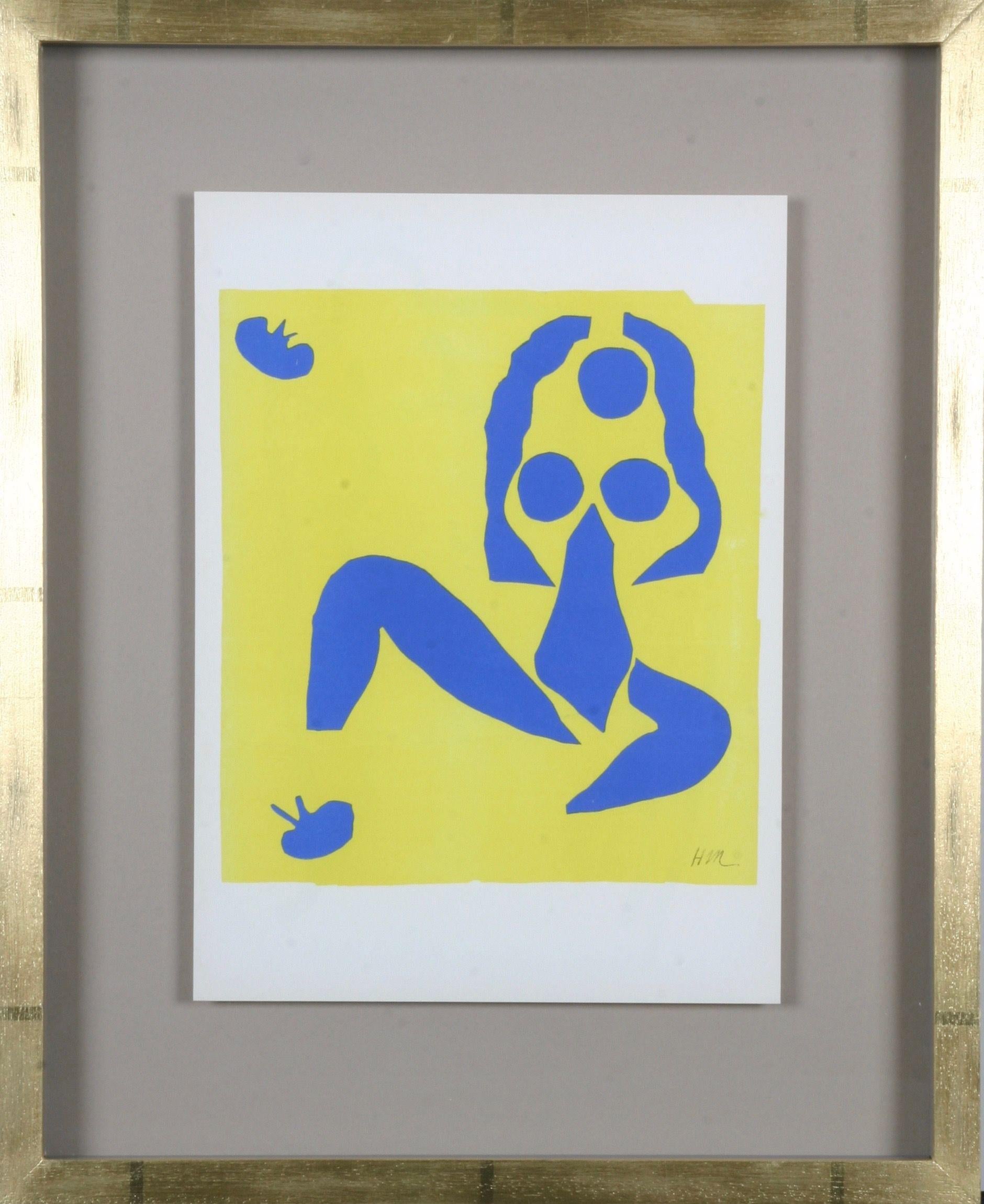 Henri Matisse : Lithographies en couleur d'après les découpes, Impression encadrée, 1958