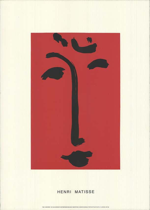 Triptique Face Henri Matisse « Face-Mask » 1994- Sérigraphie - En vente sur 1stDibs