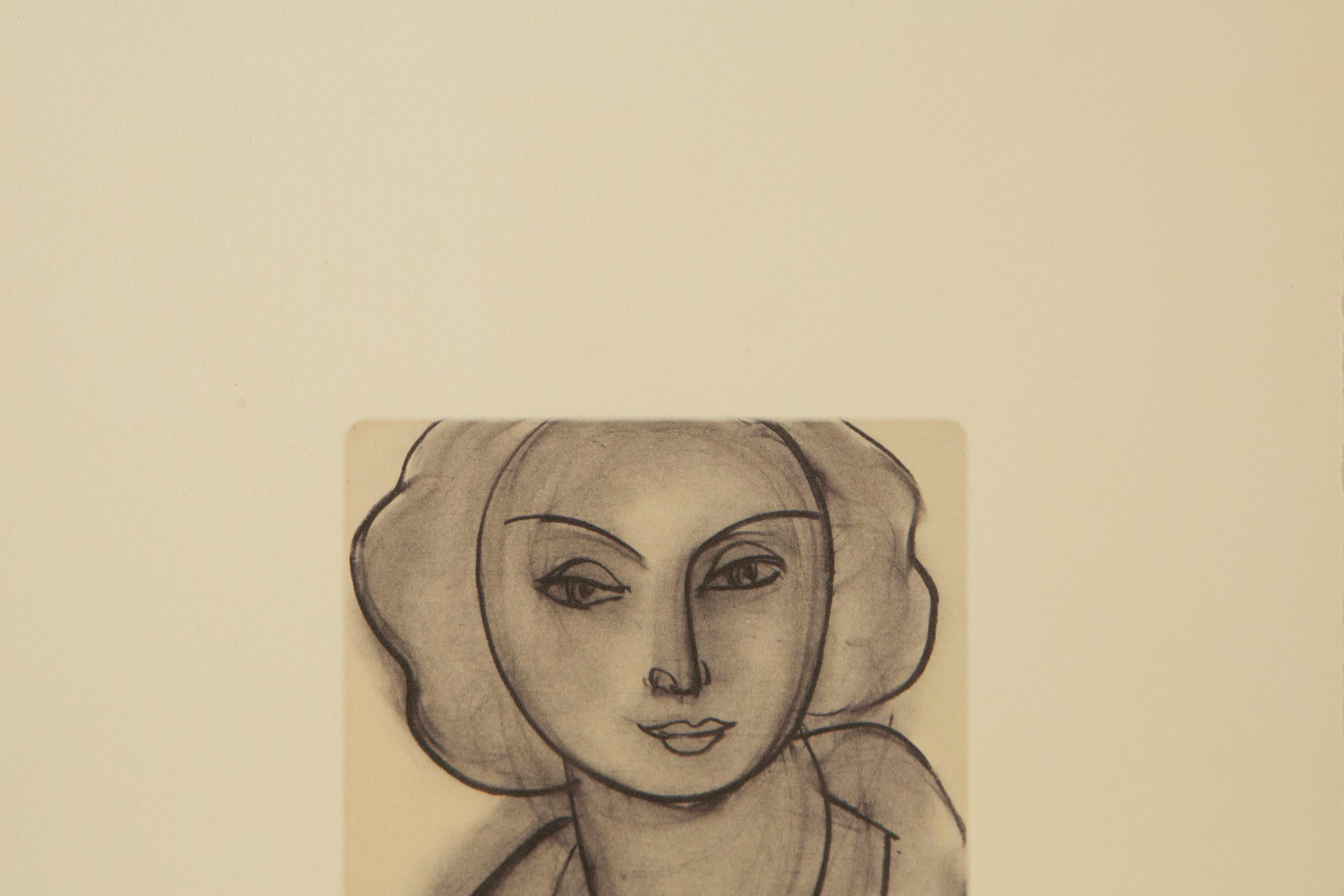 Henri Matisse ( French, 1869 - 1954 ) Portrait Limited Edition Etching For Sale 2