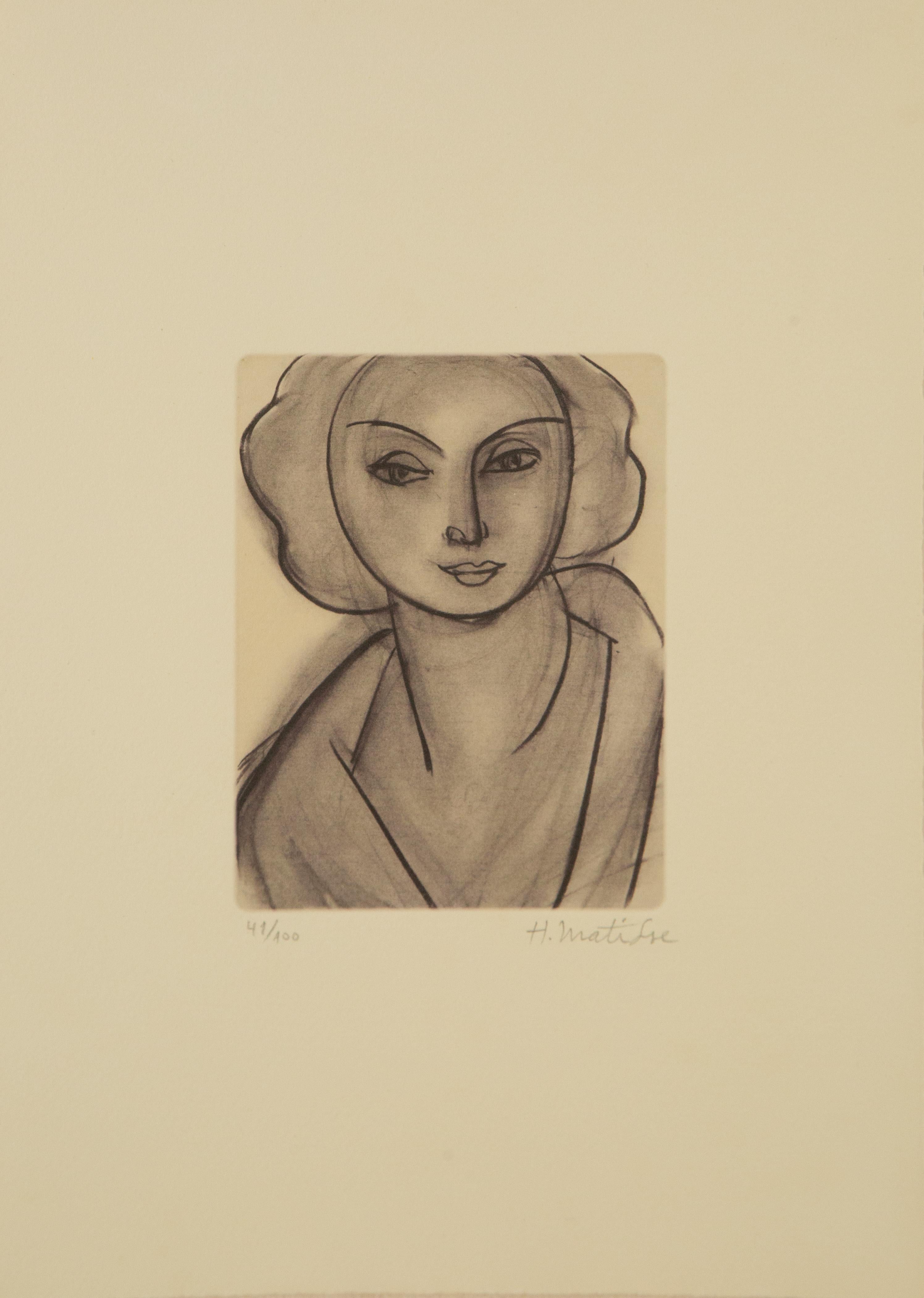 Henri Matisse ( French, 1869 - 1954 ) Portrait Limited Edition Etching