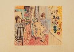 Henri Matisse ( francés, 1869 - 1954 ) "El artista y su modelo" 21 / 80 Limitada