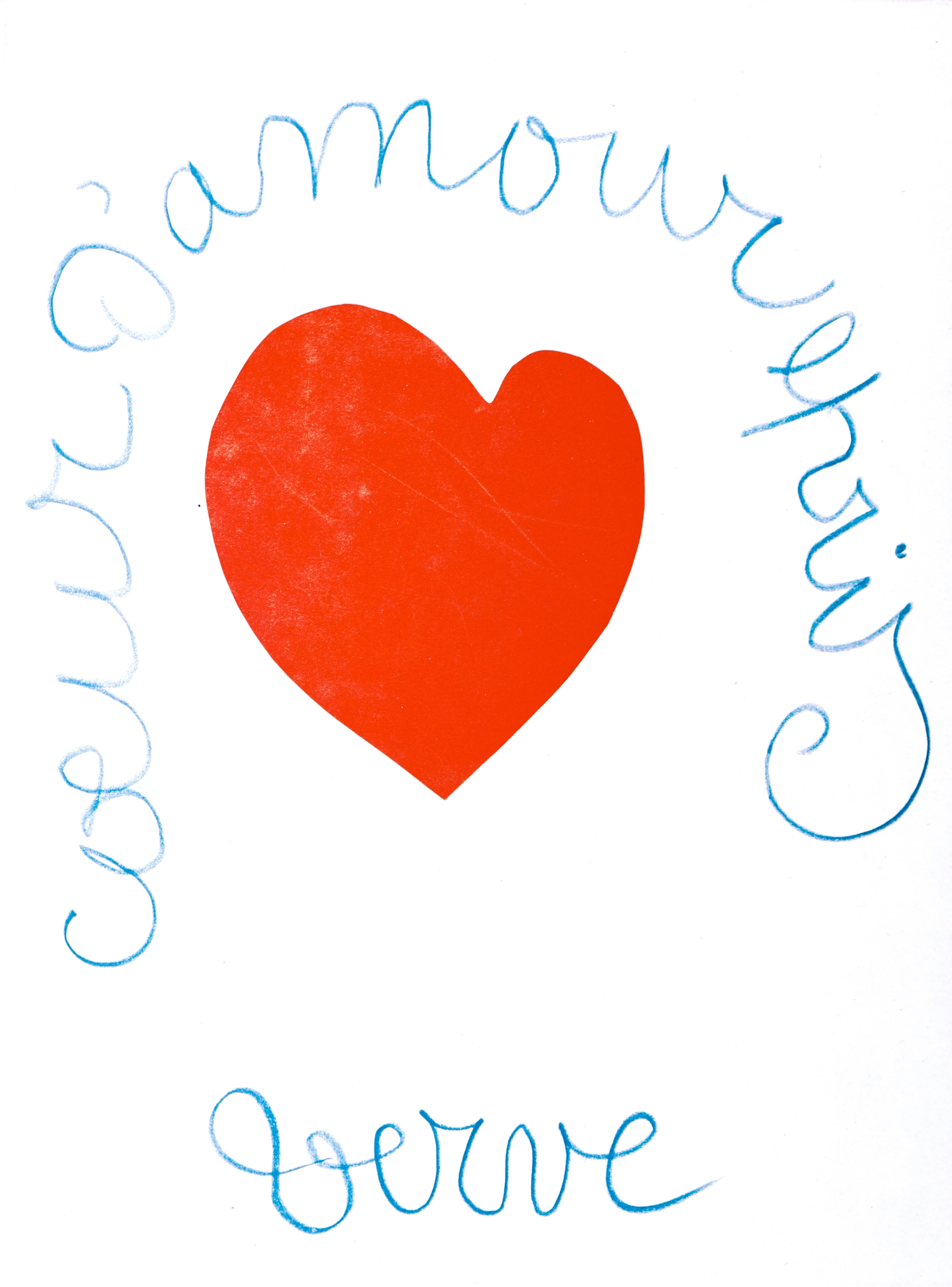 This exquisite lithograph after Henri Matisse (1869–1954), titled Coeur d’amour epris (Heart of Love Enamored), from Verve, Revue Artistique et Litteraire, Vol. VI, No. 23, originates from the 1949 issue published by Editions de la revue Verve,