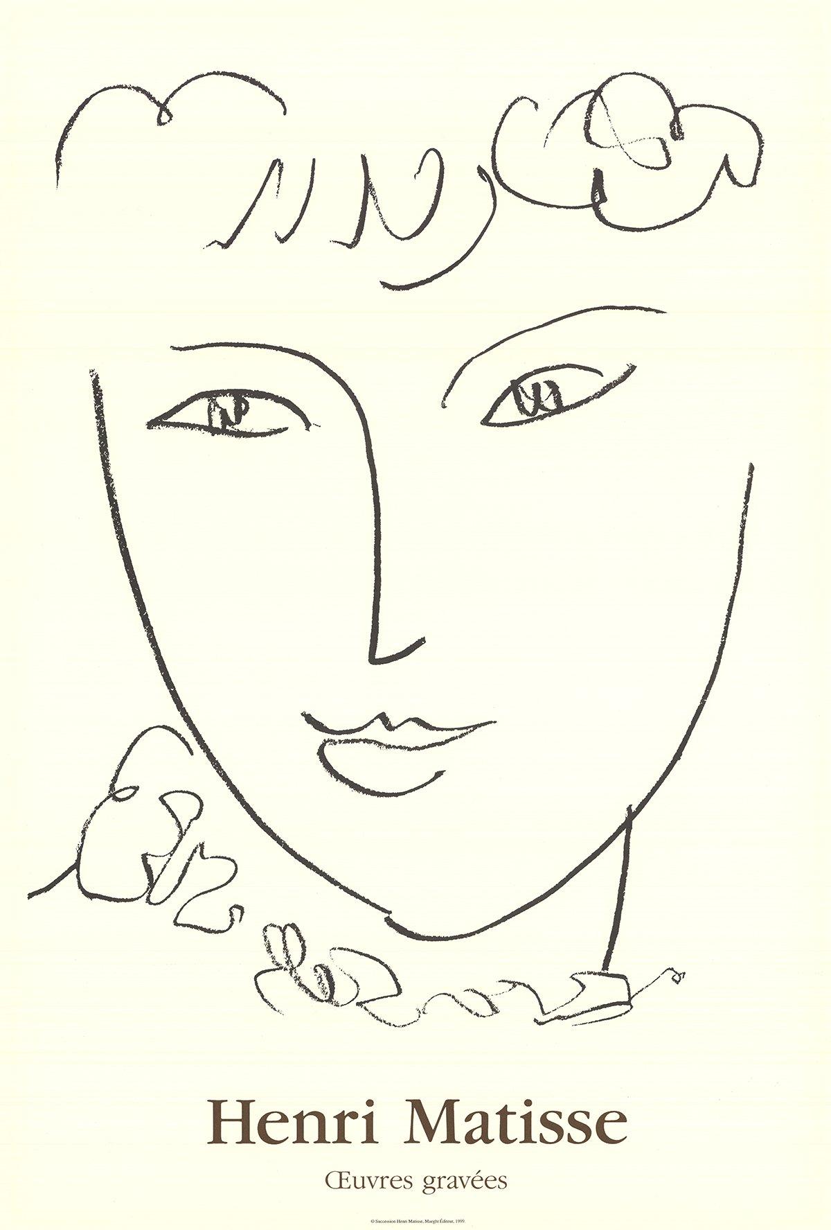 La Pompadour, impreso por Maeght Éditeur en París en 1992, es una reedición de un cartel anterior creado para una exposición de Henri Matisse celebrada en la Fundación Maeght de Saint-Paul-de-Vence a principios de la década de 1950. Esta edición