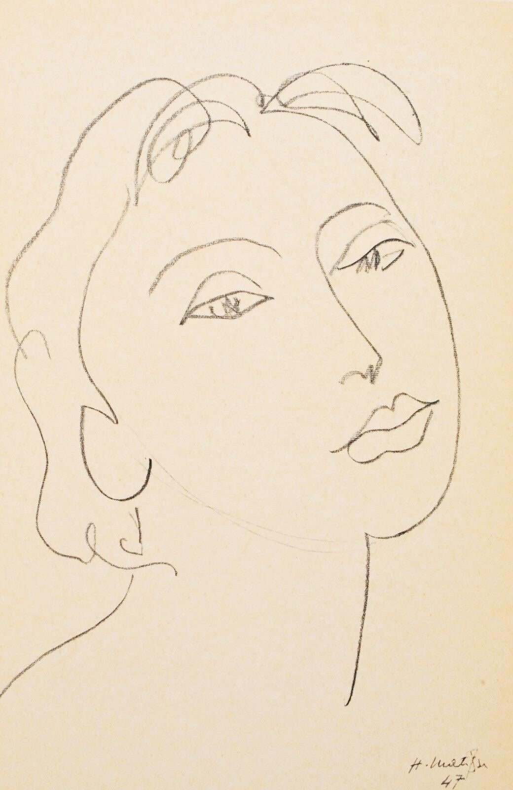 Henri Matisse, Miss D.A., from Portraits by Henri Matisse, 1954 (after)