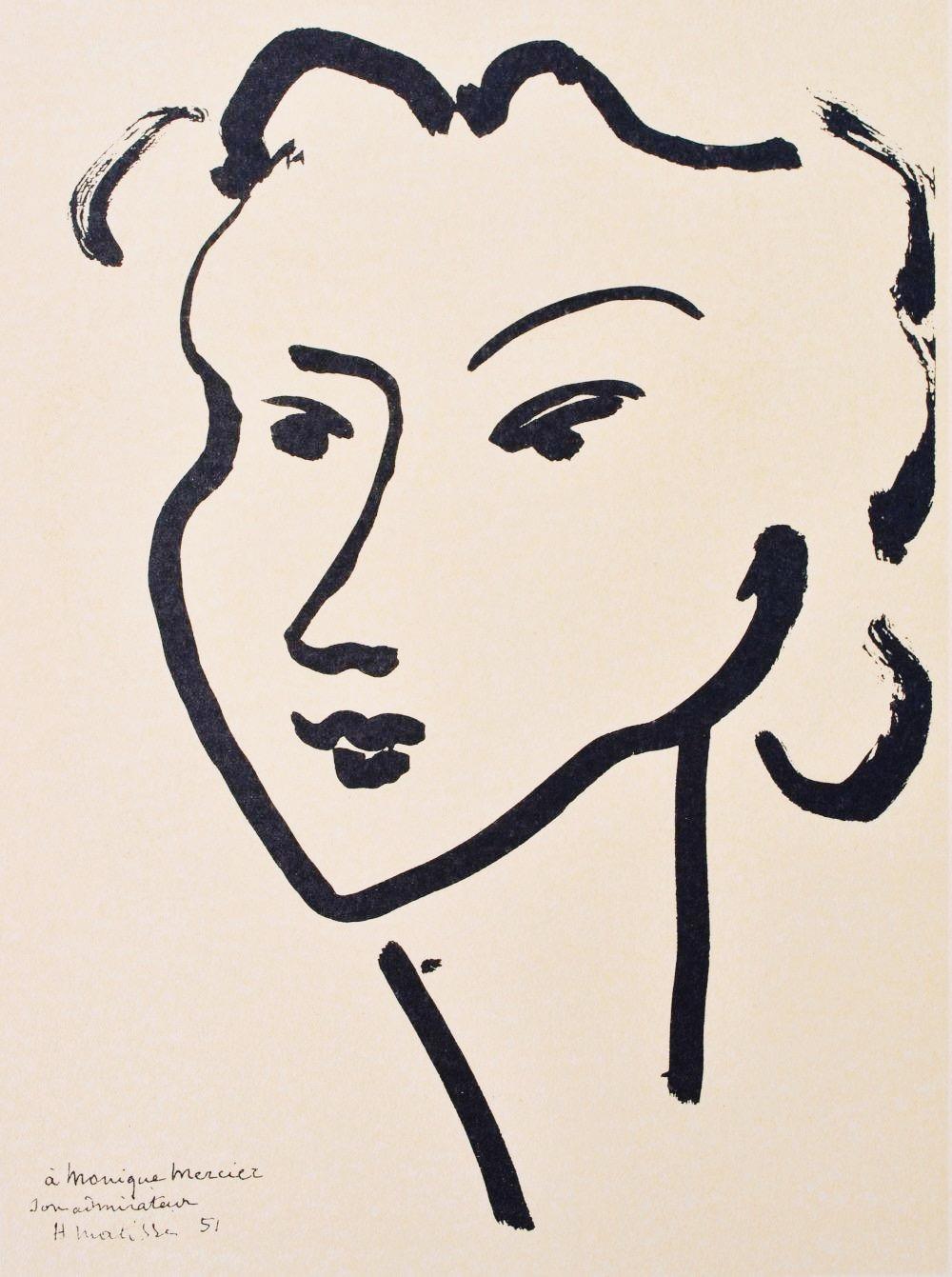 Henri Matisse, Mrs. Monique Mercier, Portraits by Henri Matisse, 1954 (after)
