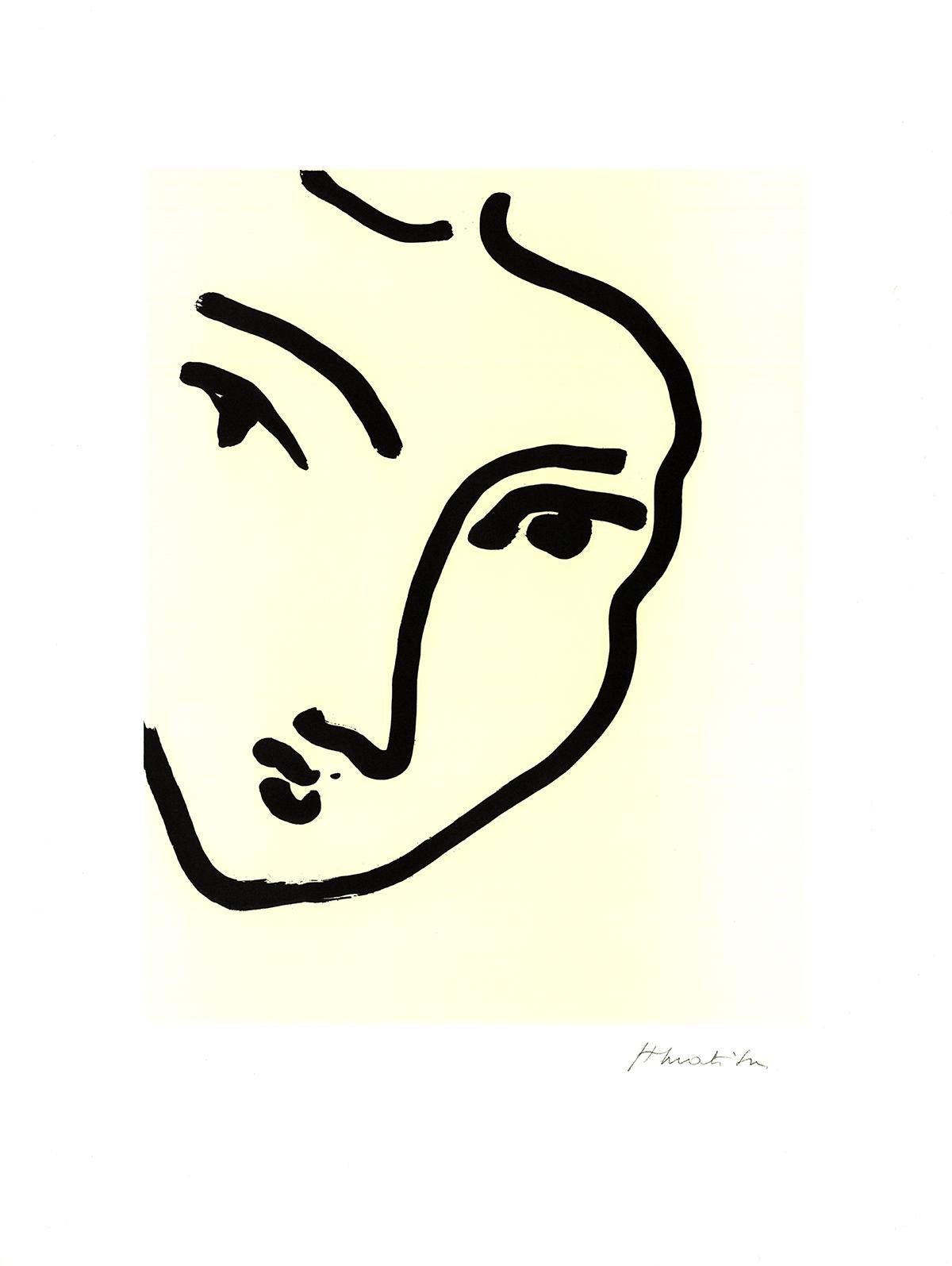 Nadia Au Menton Pointu - Print by Henri Matisse