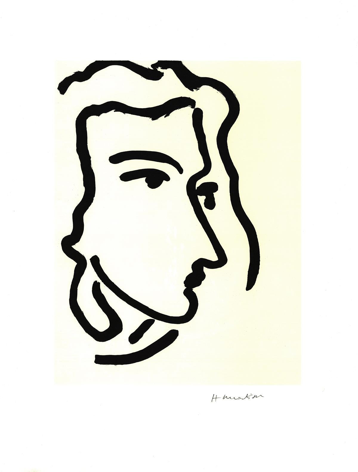 Nadia regardant a droite was made in 1950 and beautifully reproduced by Maeght Editeur with the permission of the Henri Matisse Estate in 1988. The lithograph is embellished with a facsimile signature of the artist on the bottom right hand corner of