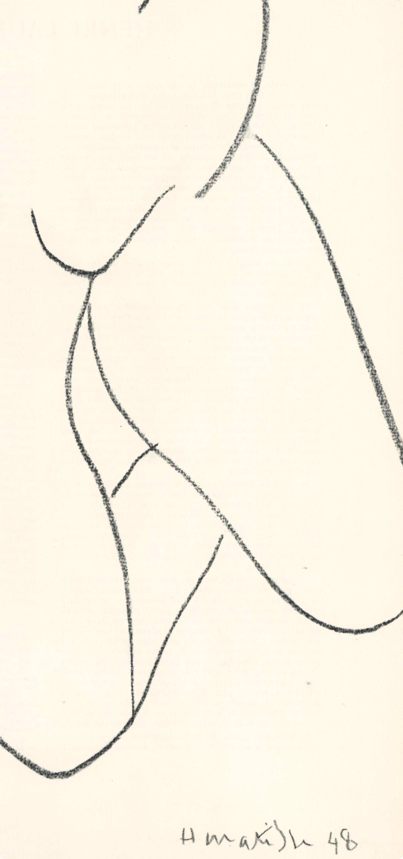 Henri Matisse, Nudo di donna, da Verve, Revue Artistique, 1953 (after) Henri Matisse in vendita 2
