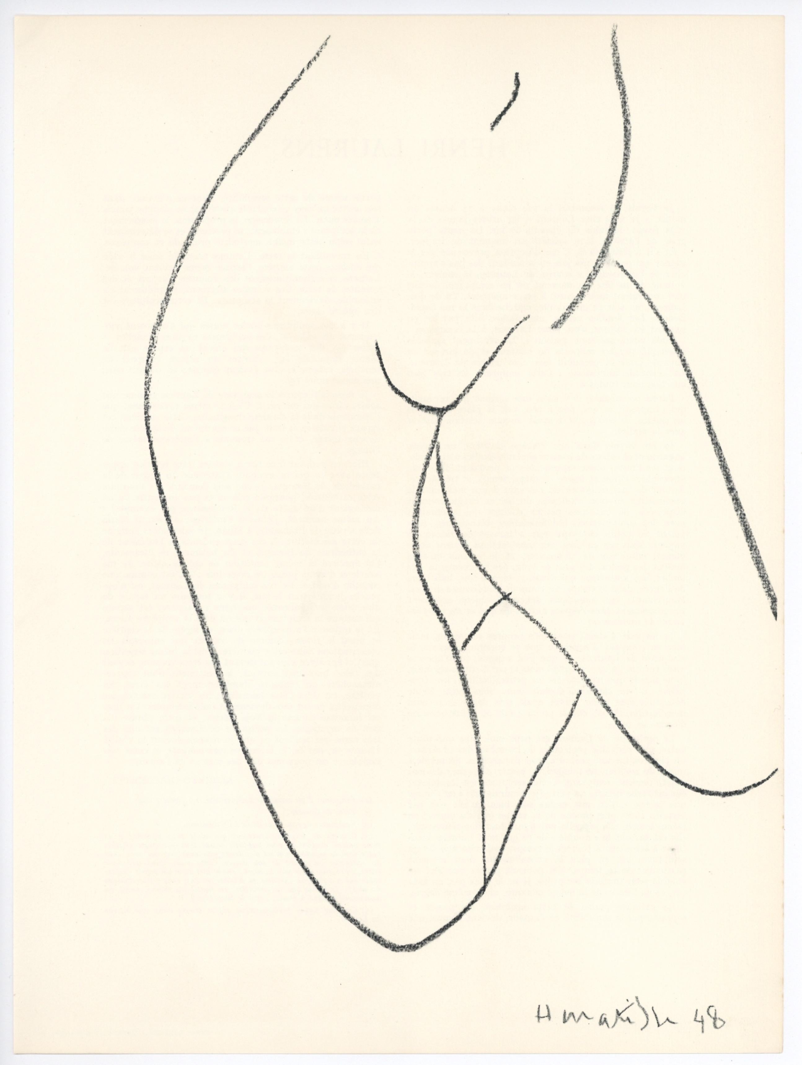 Henri Matisse, Nudo di donna, da Verve, Revue Artistique, 1953 (after) Henri Matisse in vendita 3
