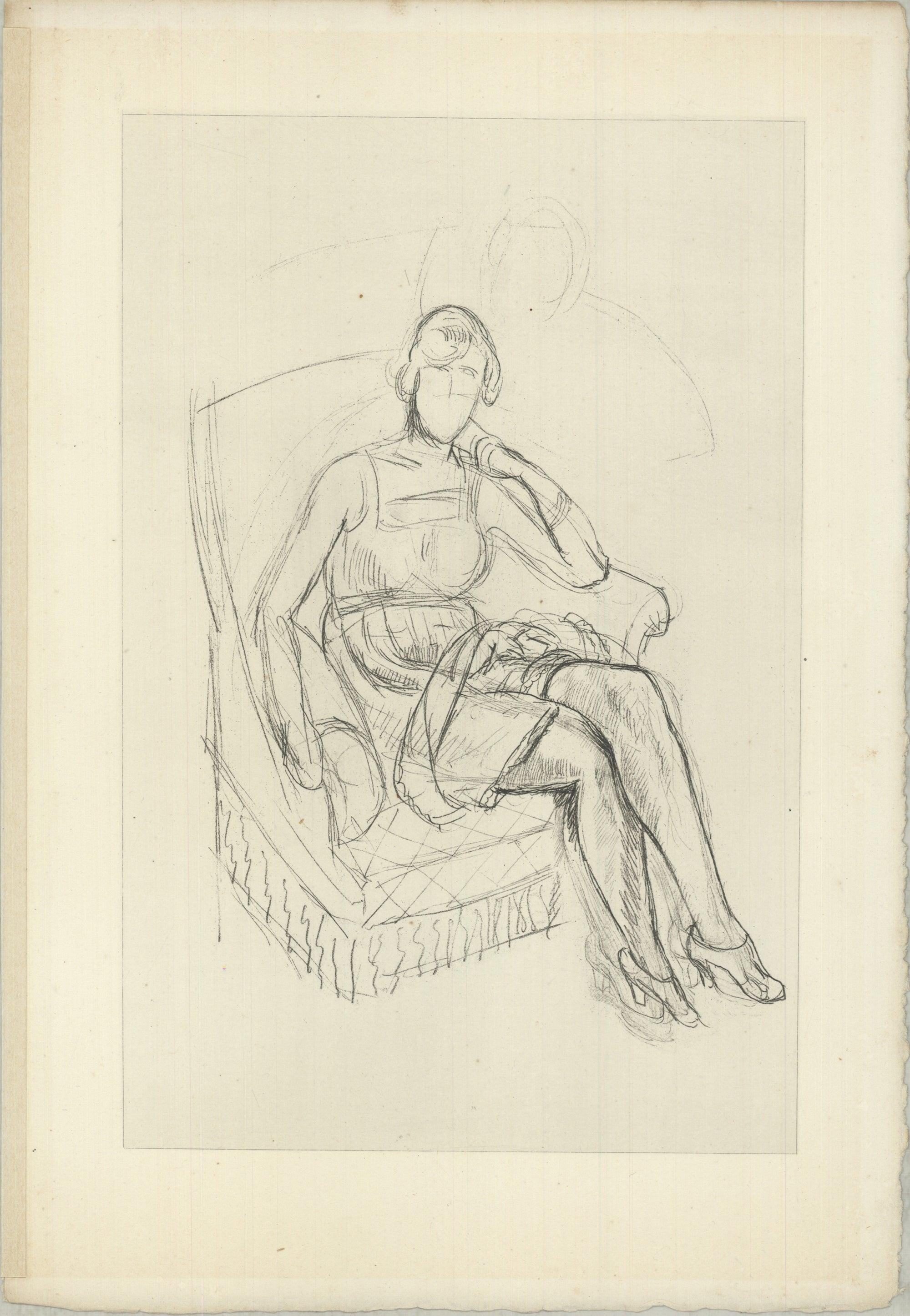 HENRI MATISSE Planche XI, 1920, Lithograph FIRST EDITION - Print by Henri Matisse
