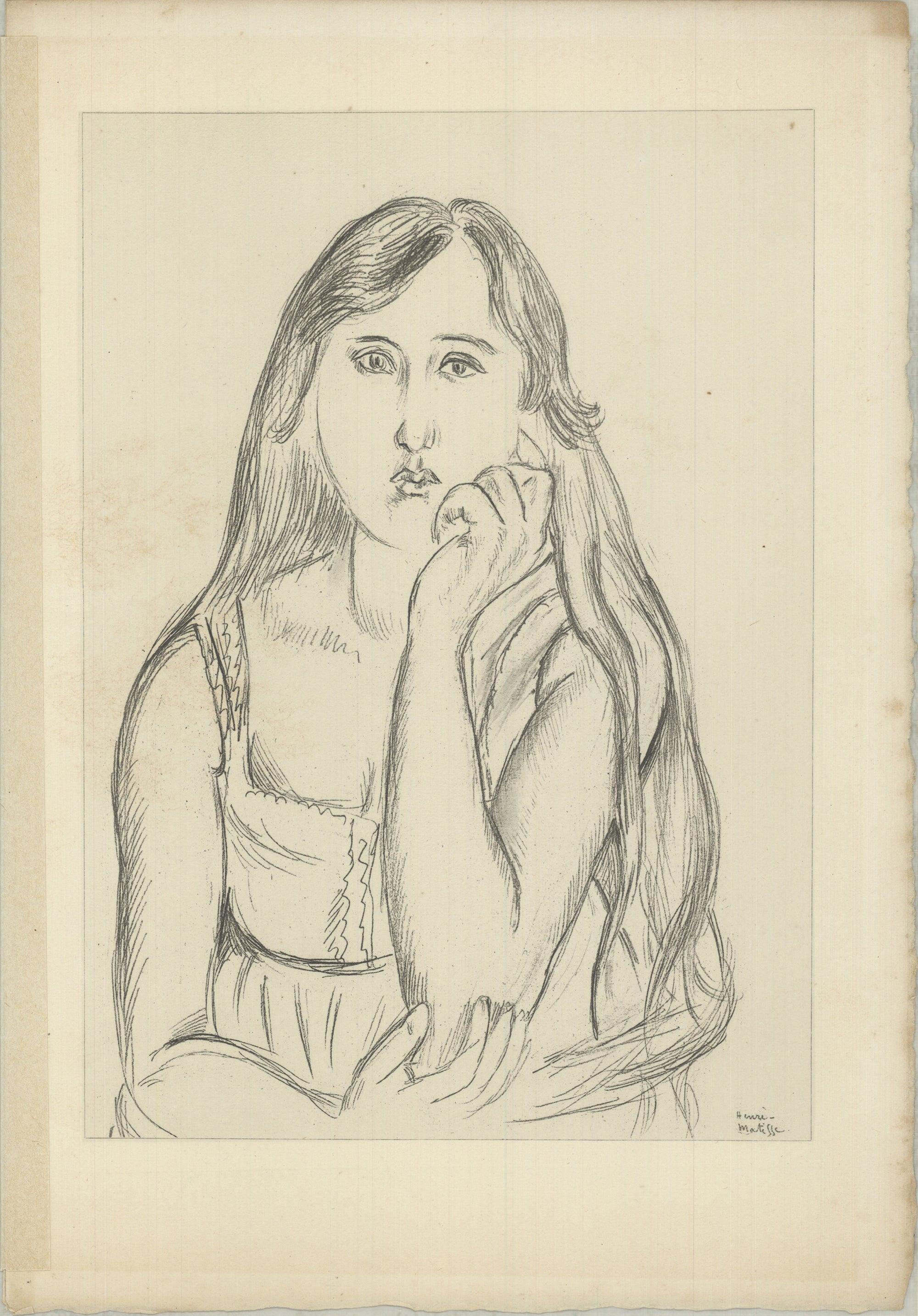 HENRI MATISSE Planche XLVII, 1920, Lithograph, FIRST EDITION - Print by Henri Matisse