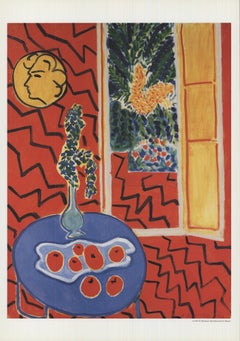 Henri Matisse 'Rotes Interieur: Stilleben auf einem blauen Tisch" 1994- Vintage By