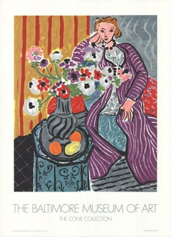 Used Henri Matisse 'The Purple Robe' 1977- Serigraph