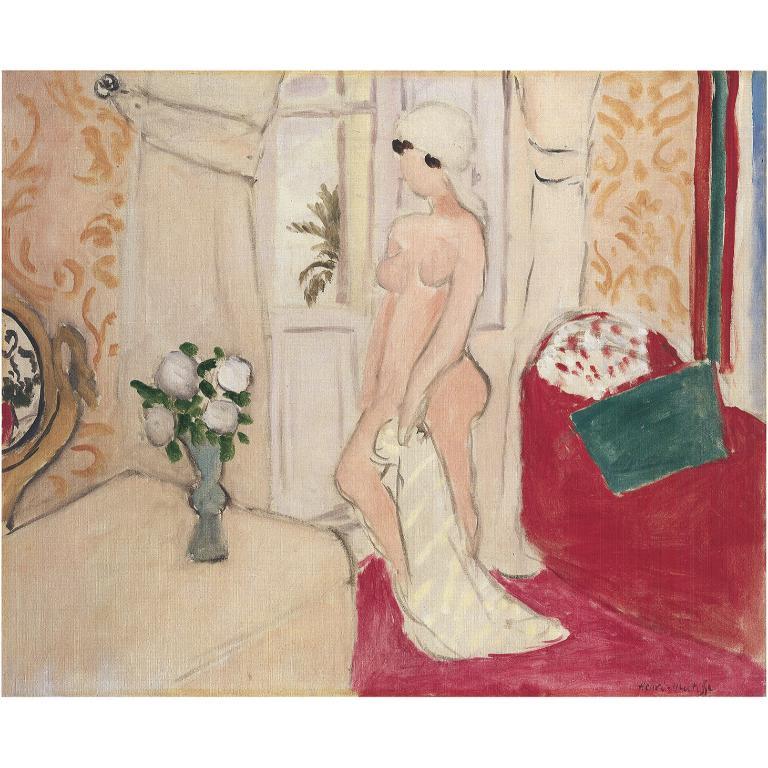 Henri Matisse 'La giovane ragazza e il vaso di fiori o il nudo rosa' Litografia del 2007 1
