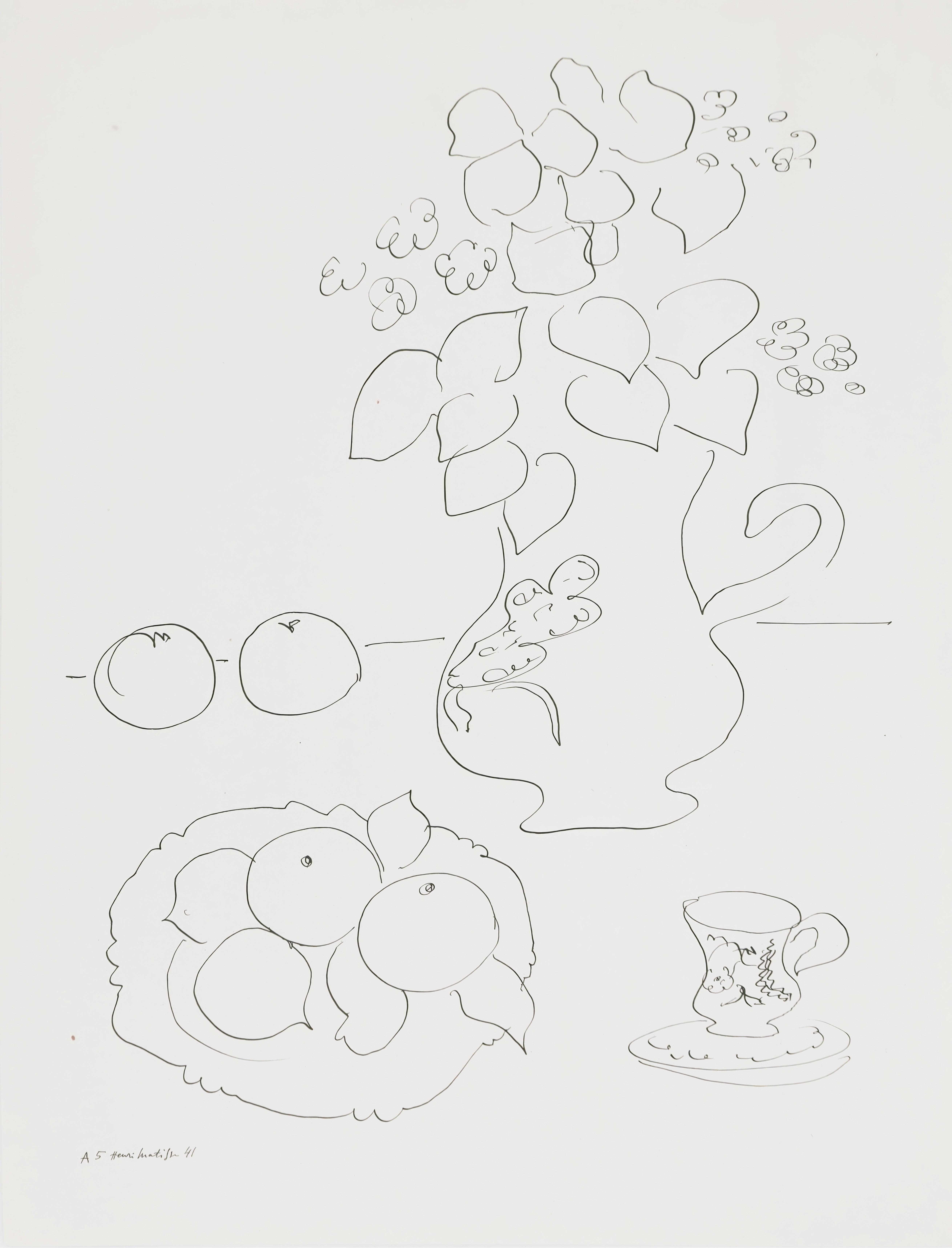 Henri Matisse, Thème A 5, extrait de « Thèmes et variations », 1943 (after) Henri Matisse