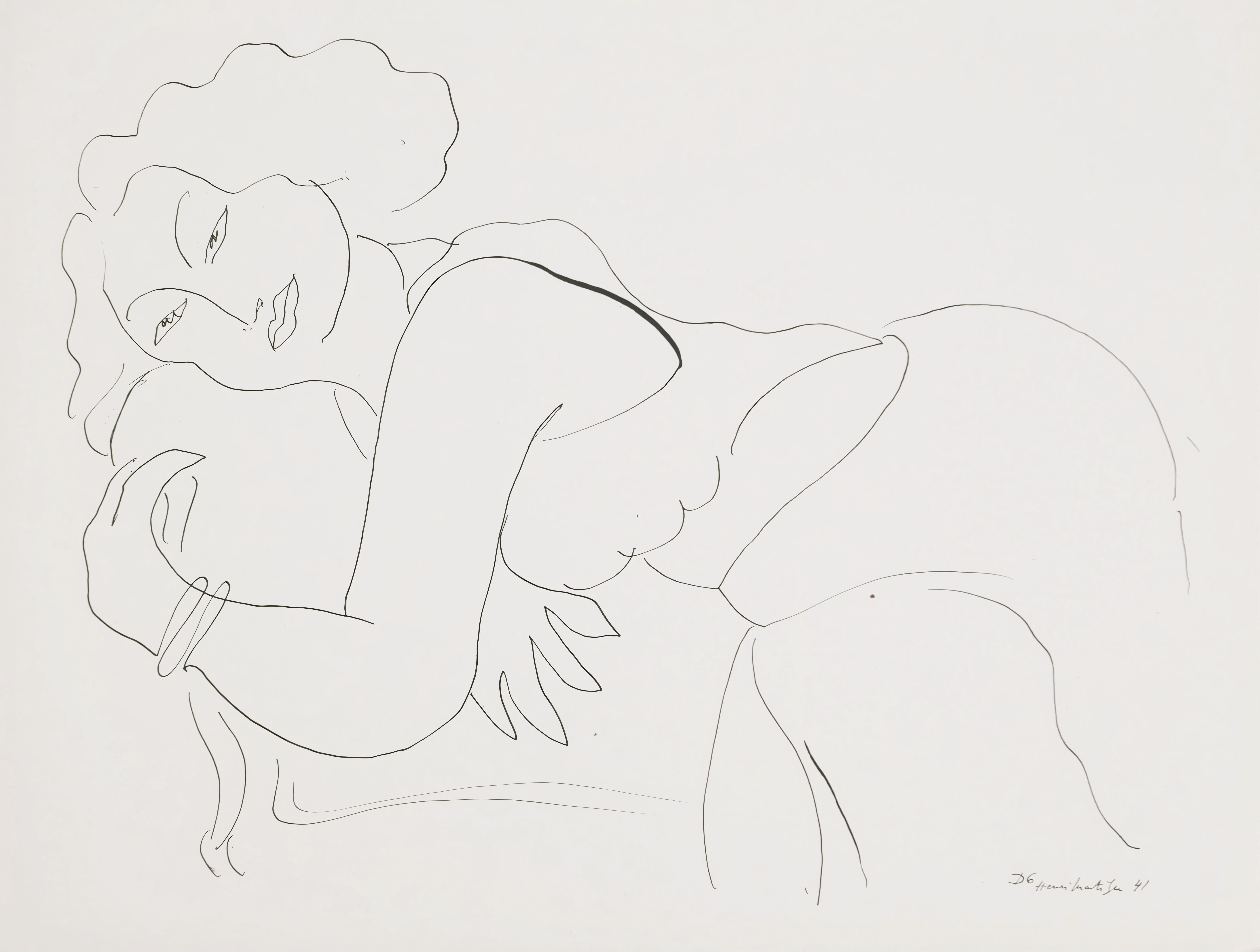 Henri Matisse, Theme D 6, from Themes and Variations, 1943 (after)