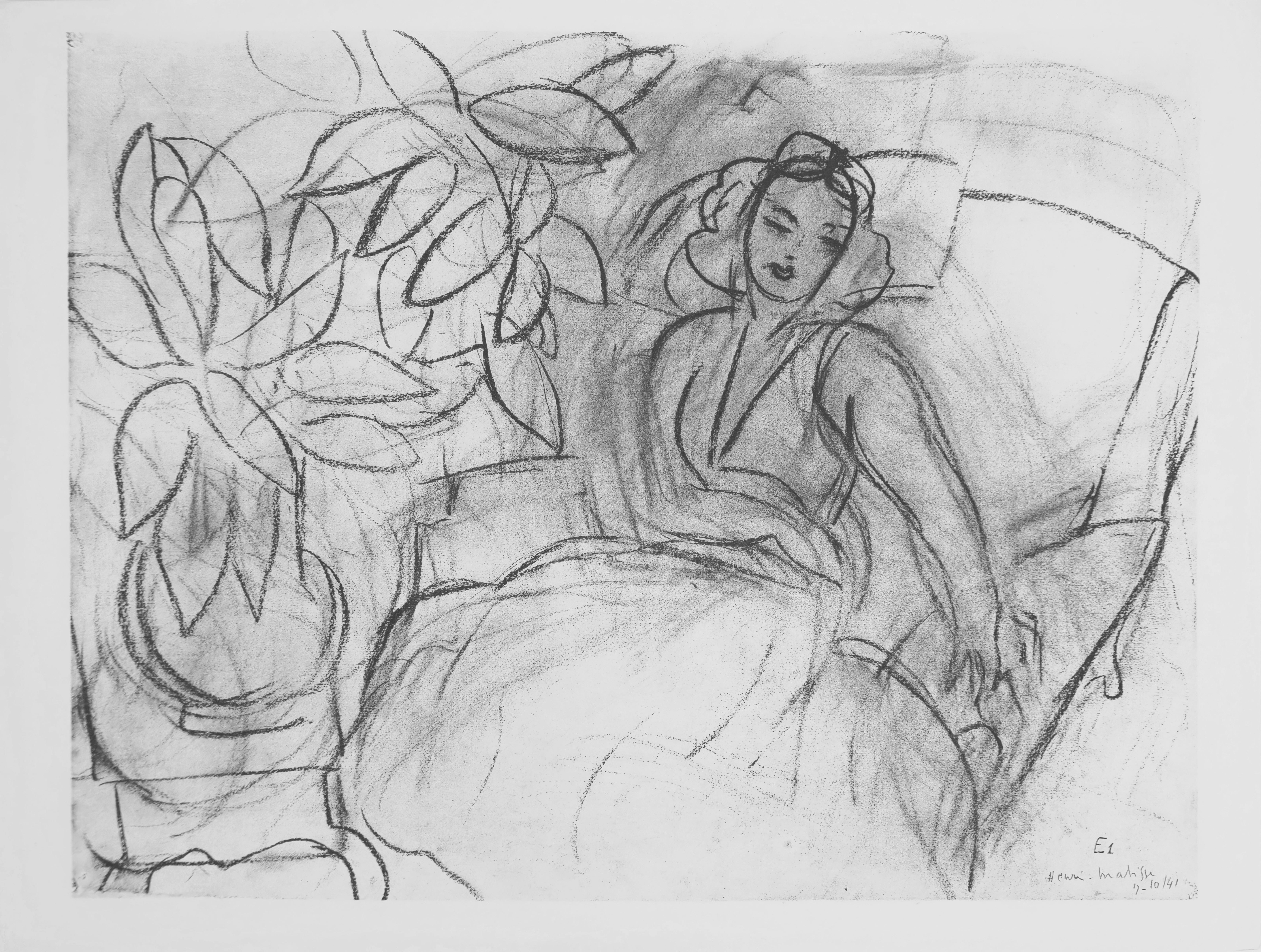 Henri Matisse, Theme E 1, from Themes and Variations, 1943 (after)