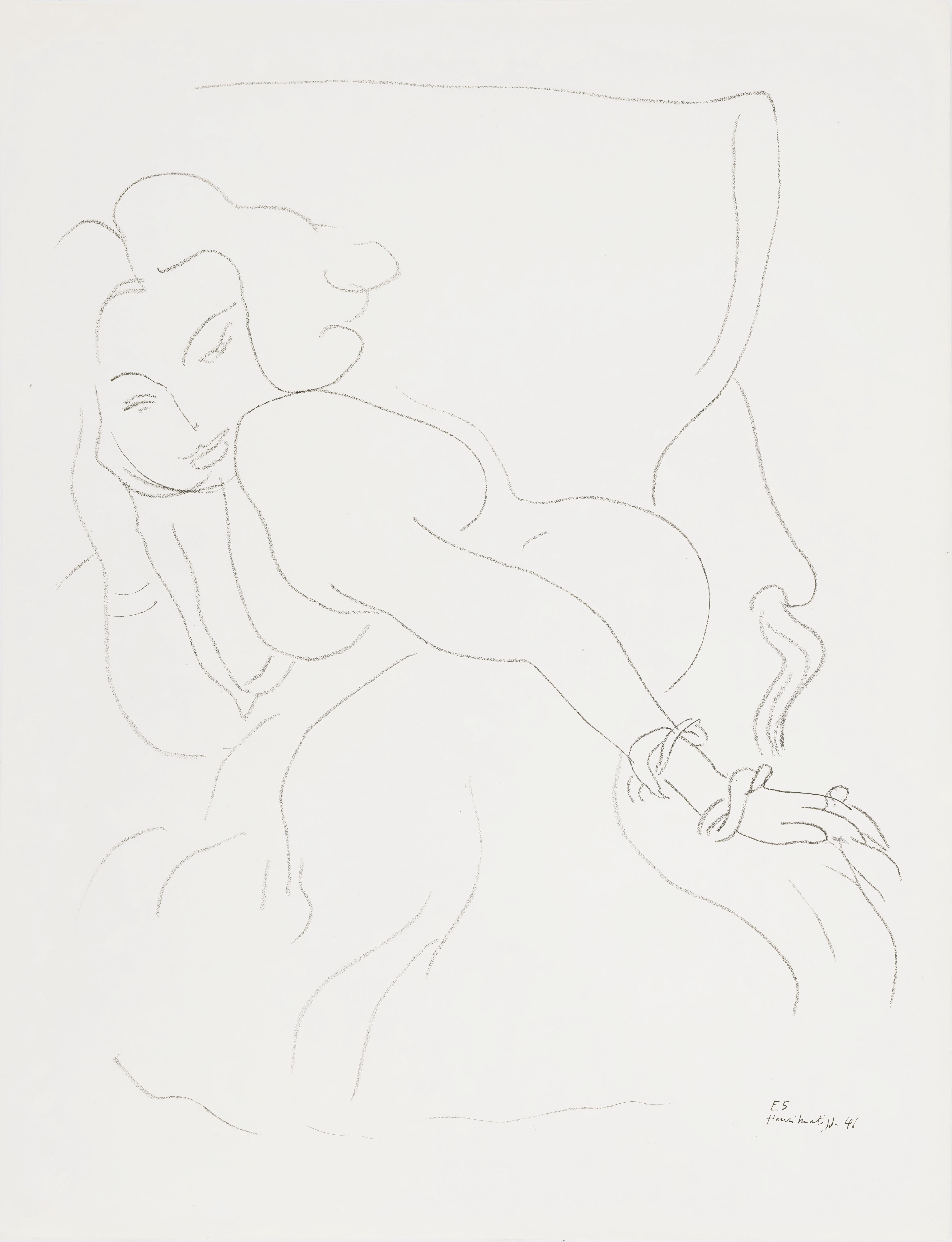 Title: Theme E 5
Year: February 7, 1943
Medium: Collotype on vélin pur fil paper
Size: 13.15 x 10.04 inches
Condition: Very good
Inscription: Signed in the plate, unnumbered
Publisher: Martin Fabiani, éditeur, Paris
Printer: Georges Duval,